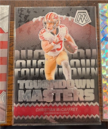 2024 Panini Mosaic #TM-MMY Christian McCaffrey Touchdown Masters — front