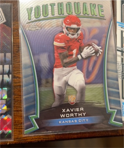 2024 Topps Chrome #Y-18 Xavier Worthy Youthquake Rookie — front
