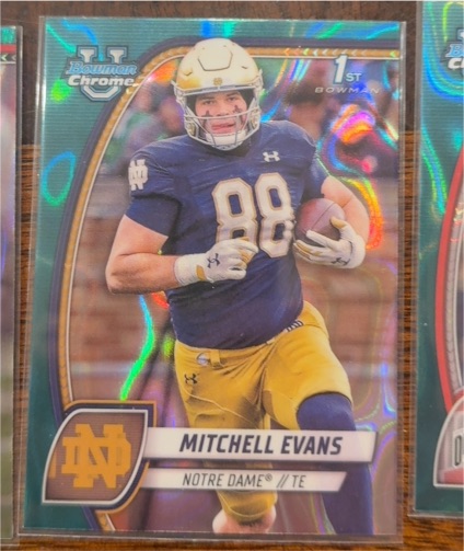 2024 Bowman University Chrome #132 Mitchell Evans — front