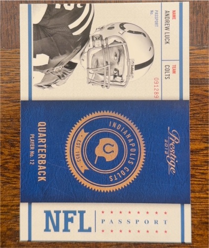 2012 Panini Prestige NFL Passport #2 Andrew Luck — front
