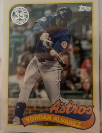 2024 Topps #89B-36 Yordan Alvarez 1989 Topps Baseball 35th Anniversary Houston Astros — front