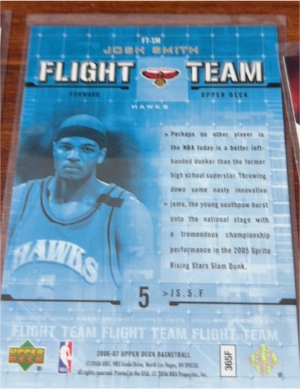 2006-07 Upper Deck Reserve Flight Team #FT-SM Josh Smith — front