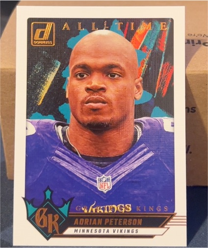 2024 Panini Donruss #12 Adrian Peterson All-Time Gridiron Kings — front
