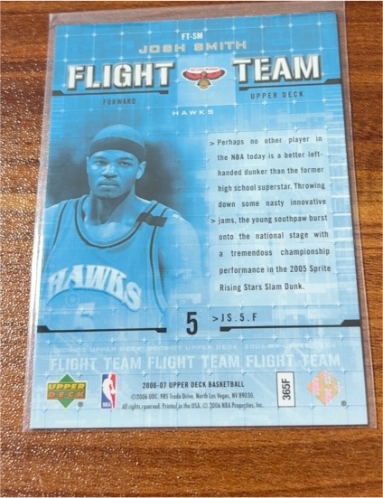 2006-07 Upper Deck Reserve Flight Team #FT-SM Josh Smith — front