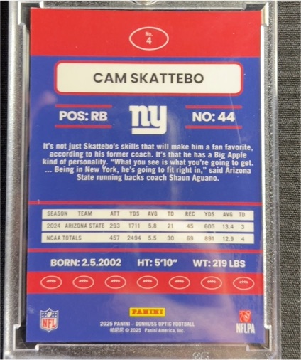 2025 Panini Donruss Optic #138 Cam Skattebo — front