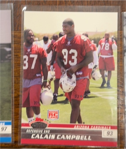 2008 Topps #404 Calais Campbell — front