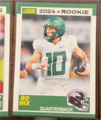 2024 Score 35th Anniversary Rookie #9 Bo Nix — front