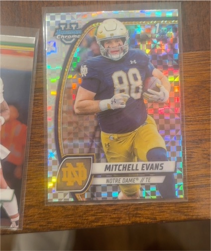 2024 Bowman University Chrome #132 Mitchell Evans — front