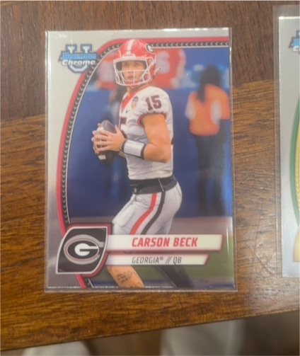 2024 Bowman Chrome University #2 Carson Beck — front