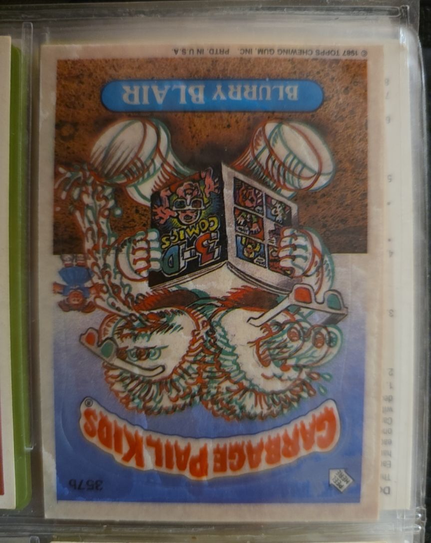 1987 Topps Garbage Pail Kids #357b Blurry Blair — front