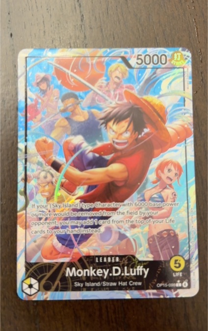 2023 One Piece Card Game OP15-098 Monkey.D.Luffy Alternate Art Leader — front