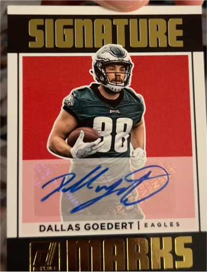 2018 Donruss Signature Marks #SM-DGO Dallas Goedert — front