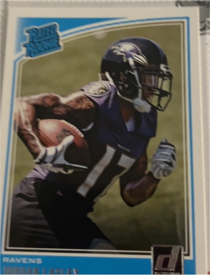 2018 Panini Donruss #349 Jordan Lasley — front
