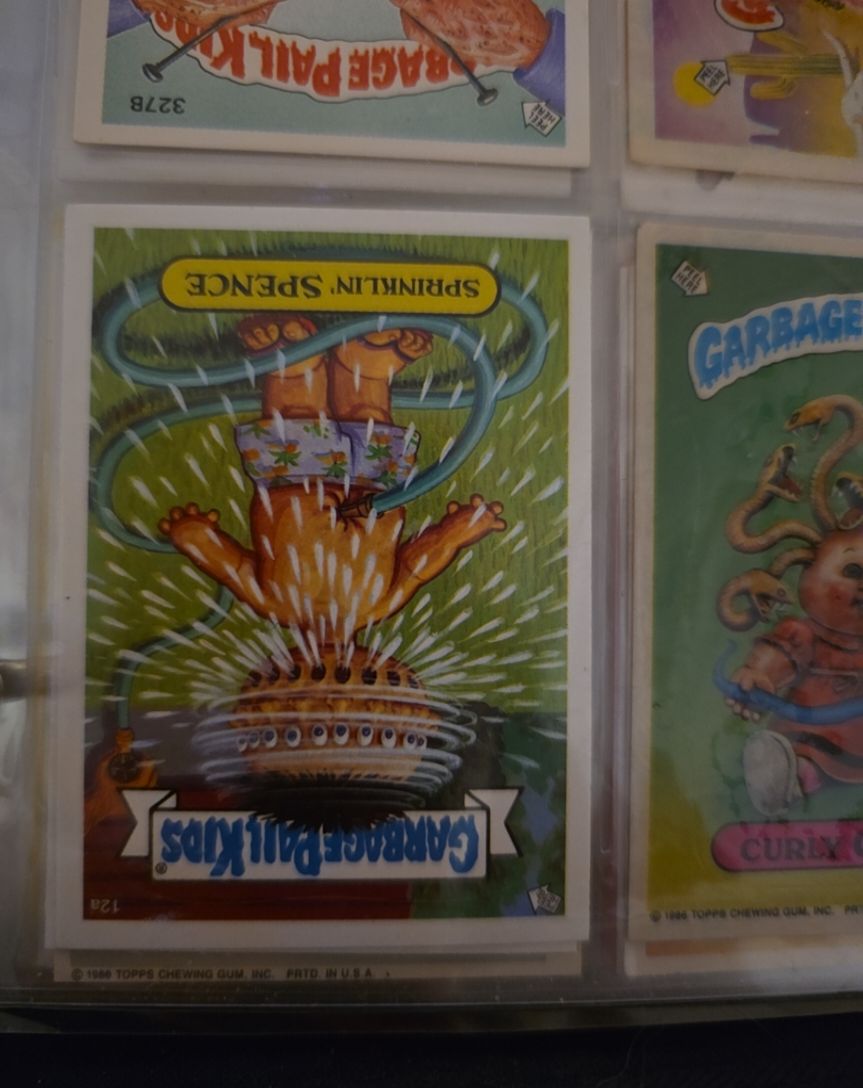 1986 Topps Garbage Pail Kids #124 Sprinklin Spence — front