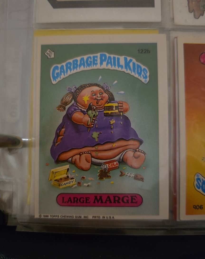 1986 Topps Garbage Pail Kids #122b Large Marge — front