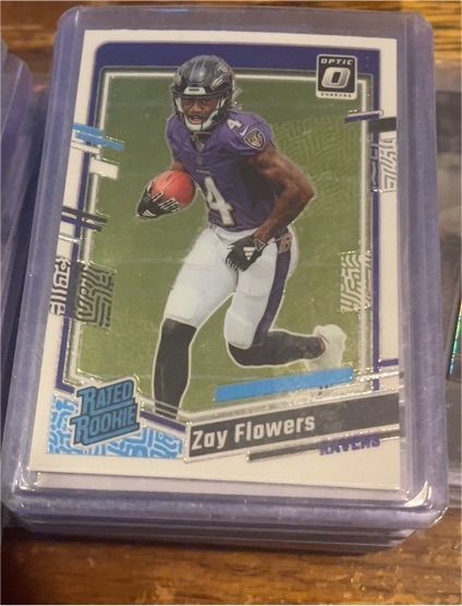 2023 Donruss Optic #210 Zay Flowers Rated Rookie Baltimore Ravens — front