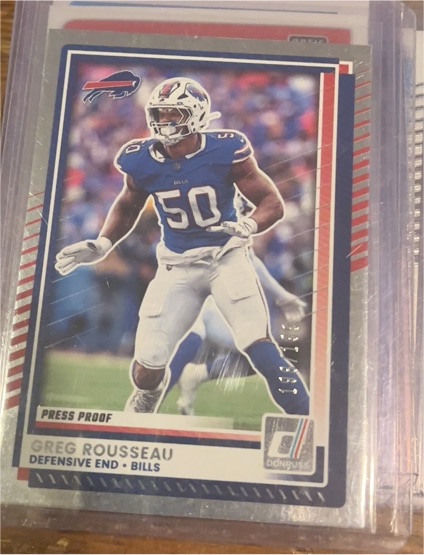 2025 Panini Donruss #113 Greg Rousseau Press Proof — front