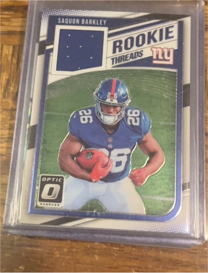 2018 Donruss Optic Rookie Threads #RT-SB Saquon Barkley — front