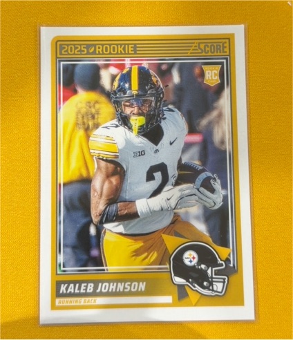 2025 Panini Score #12 Kaleb Johnson — front