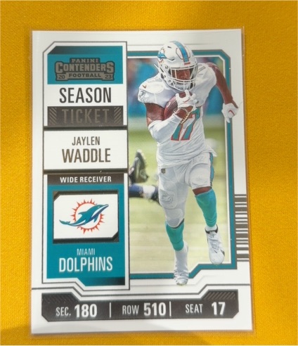 2023 Panini Contenders Season Ticket #63 Jaylen Waddle — front