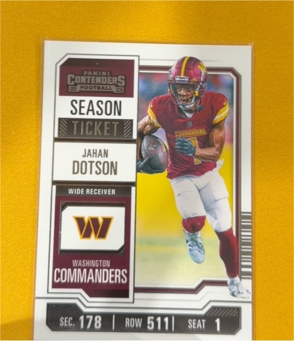 2023 Panini Contenders Season Ticket #99 Jahan Dotson — front