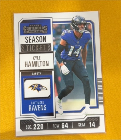 2023 Panini Contenders Season Ticket #8 Kyle Hamilton — front