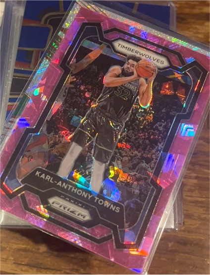 2023-24 Panini Prizm #78 Karl-Anthony Towns Pink Ice — front