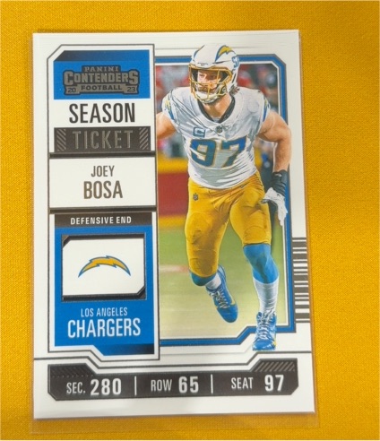 2023 Panini Contenders Season Ticket #58 Joey Bosa — front