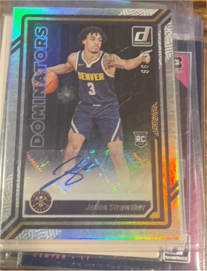 2023-24 Panini Donruss Optic #283 Julian Strawther Dominators Rookie Card — front