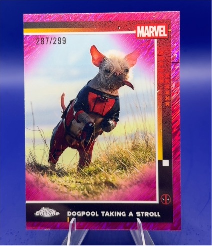 2025 Topps Chrome Deadpool #73 Dogpool Taking a Stroll — front
