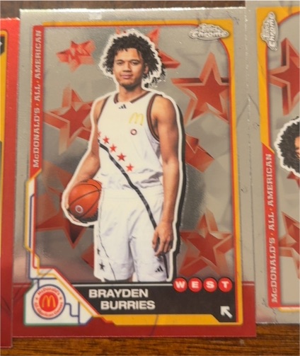 2025 Topps Chrome McDonald's All American #8 Brayden Burries — front