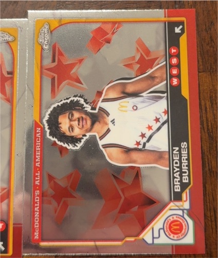 2025 Topps Chrome McDonald's All American #8 Brayden Burries — front