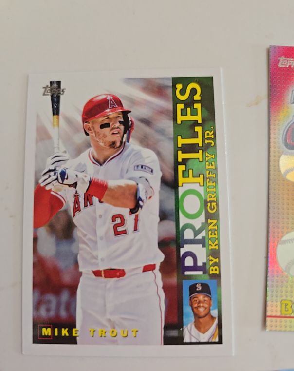 2026 Topps Series 1 #TP-2 Mike Trout Profiles By Ken Griffey Jr — front