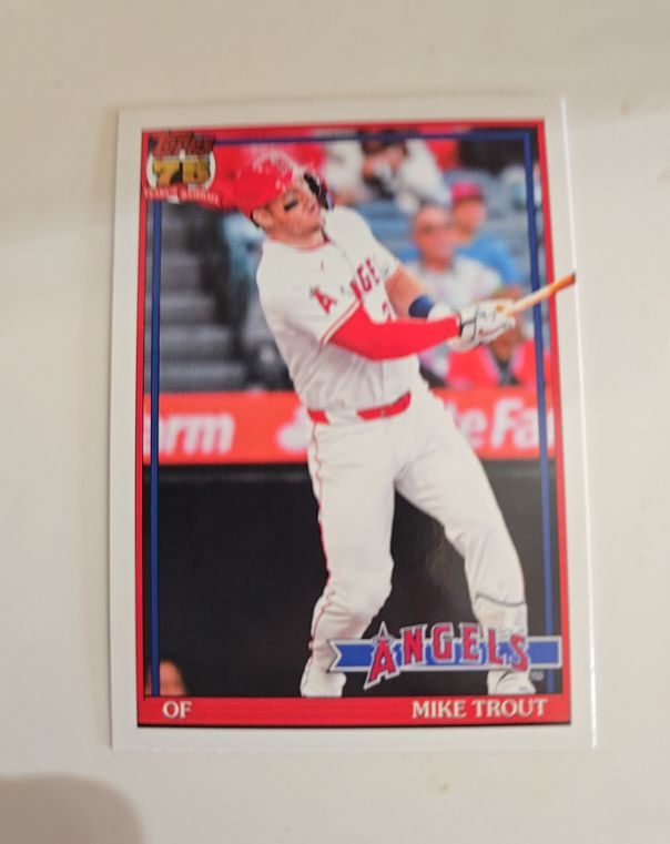2026 Topps Series 1 1991 Topps #T91-1 Mike Trout — front