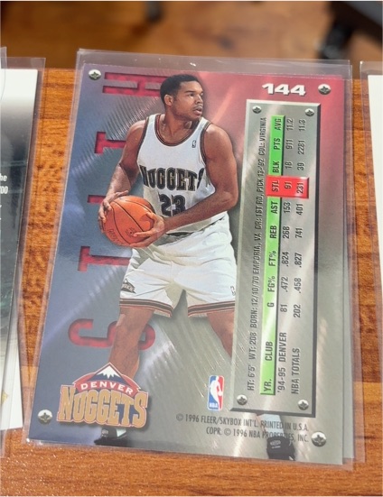 1996 Fleer #144 Antonio McDyess — front