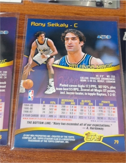 1996-97 Topps Stadium Club #79 Rony Seikaly — front