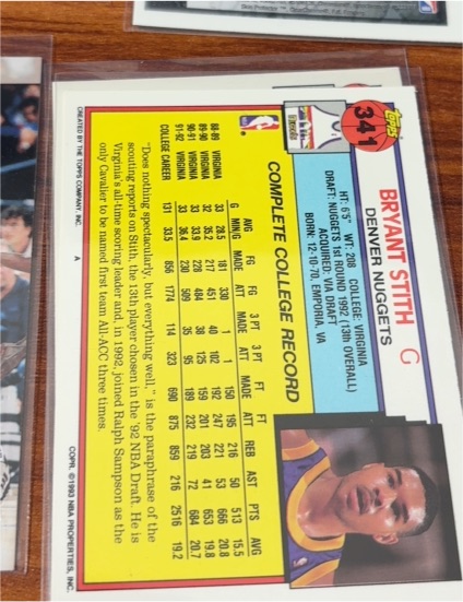 1993-94 Topps #341 Bryant Stith — front