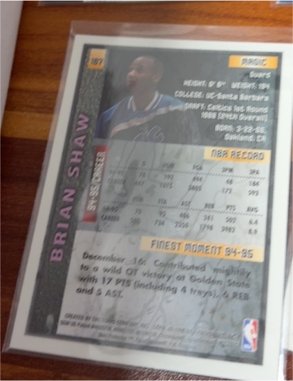 1994-95 Fleer #340 Brian Shaw — front