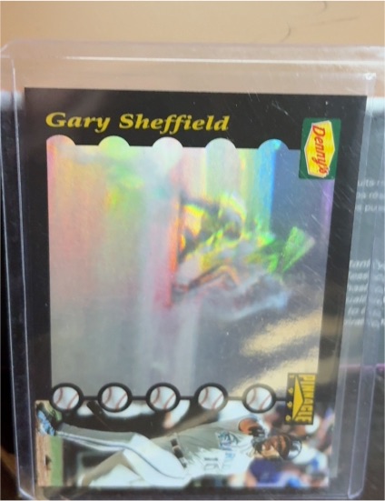 1996 Pinnacle Denny's Holograms #12 Gary Sheffield — front