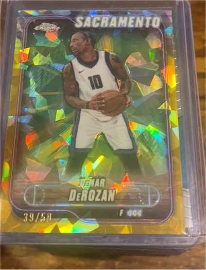 2024-25 Topps Chrome Sapphire #55 DeMar DeRozan Sacramento Kings — front