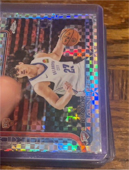 2025-26 Topps Chrome #295 Brooks Barnhizer X-Fractor Rookie — front