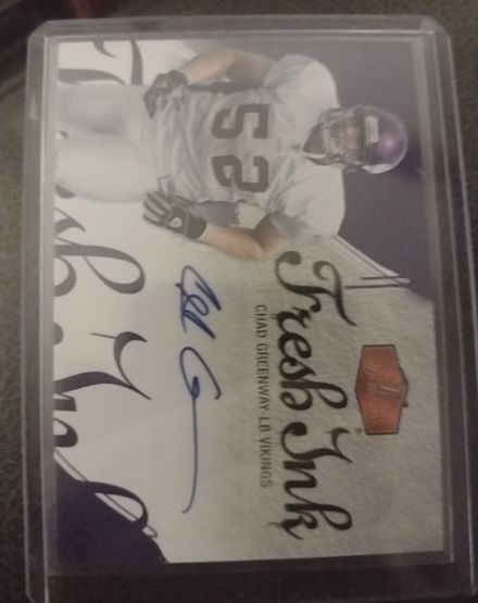 2012 Panini Fresh Ink Chad Greenway — front