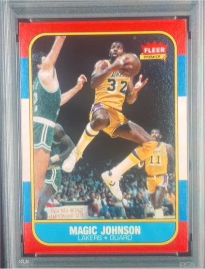 1986 Fleer #53 Magic Johnson — front