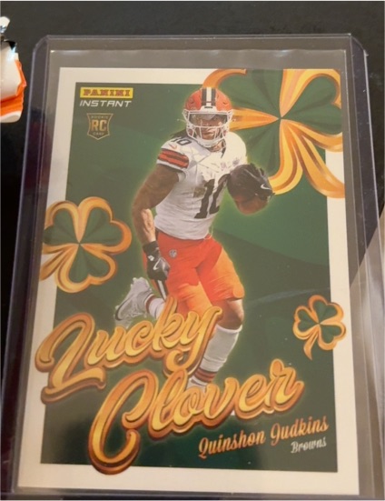 2025 Panini Instant #13 Quinshon Judkins Lucky Clover — front