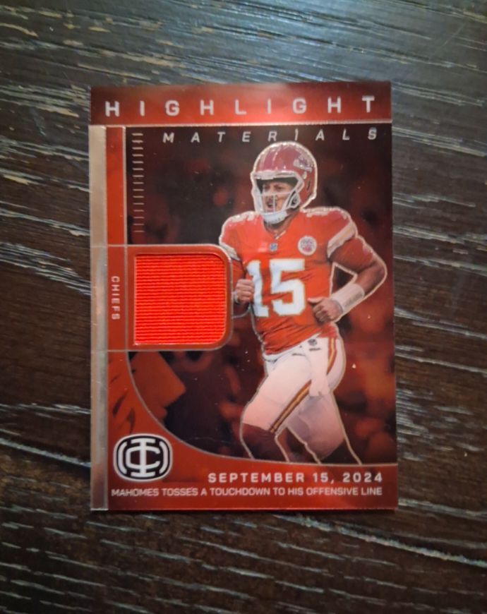 2025 Panini Icon Collection #HM-5 Patrick Mahomes II Highlight Materials — front