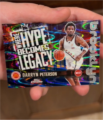 2025 Topps Chrome McDonald's #HL-4 Darryn Peterson Where Hype Becomes Legacy — front