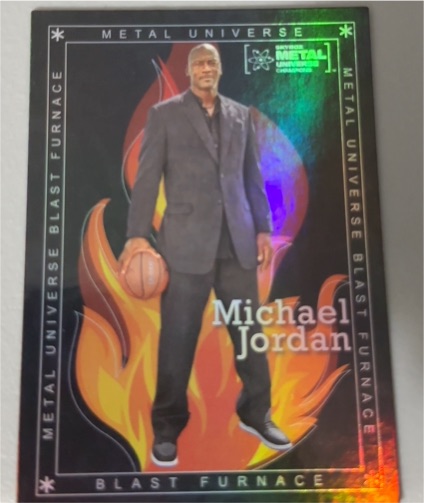 2021 Skybox Metal Universe Champions Blast Furnace #BF-1 Michael Jordan — front
