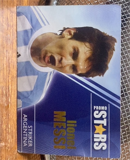 2006 Promo Stars Lionel Messi Soccer Sticker — front