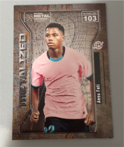 2021 Skybox Metal Universe Champions Metalized #103 Ansu Fati — front