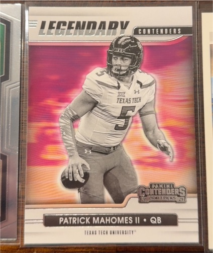 2021 Panini Contenders Draft Picks Legendary Contenders #2 Patrick Mahomes II — front